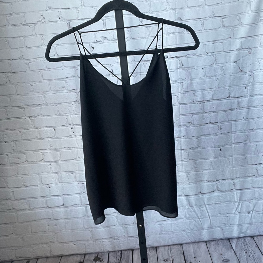 Lost April Black Strappy Basic Cami Top Size Small